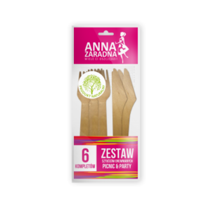 ANNA ZARADNA PICNIC & PARTY Zestaw sztućców drewnianych 6szt.