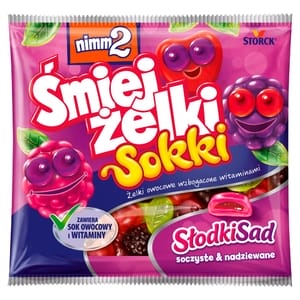 NIMM2 SMIEJŻELKI SOKKI Żelki owocowe wzbogacone witaminami Słodki Sad