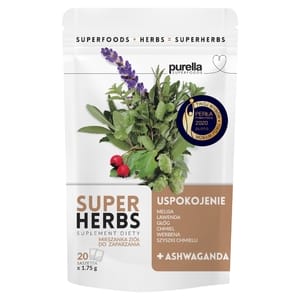 PURELLA SUPERHERBS Mieszanka ziół do zaparzania z ashwagandą Uspokojenie