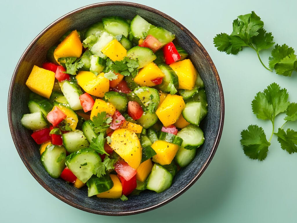 3. Kalejdoskopowa sałatka warzywna z mango