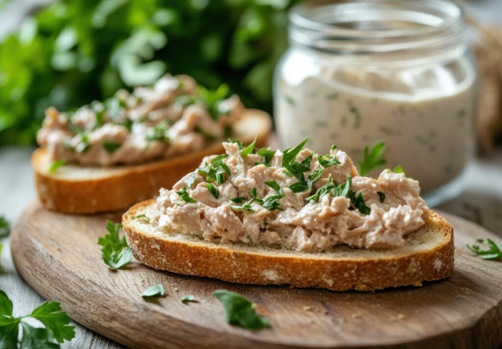 4. Kanapki z pastą z tuńczyka